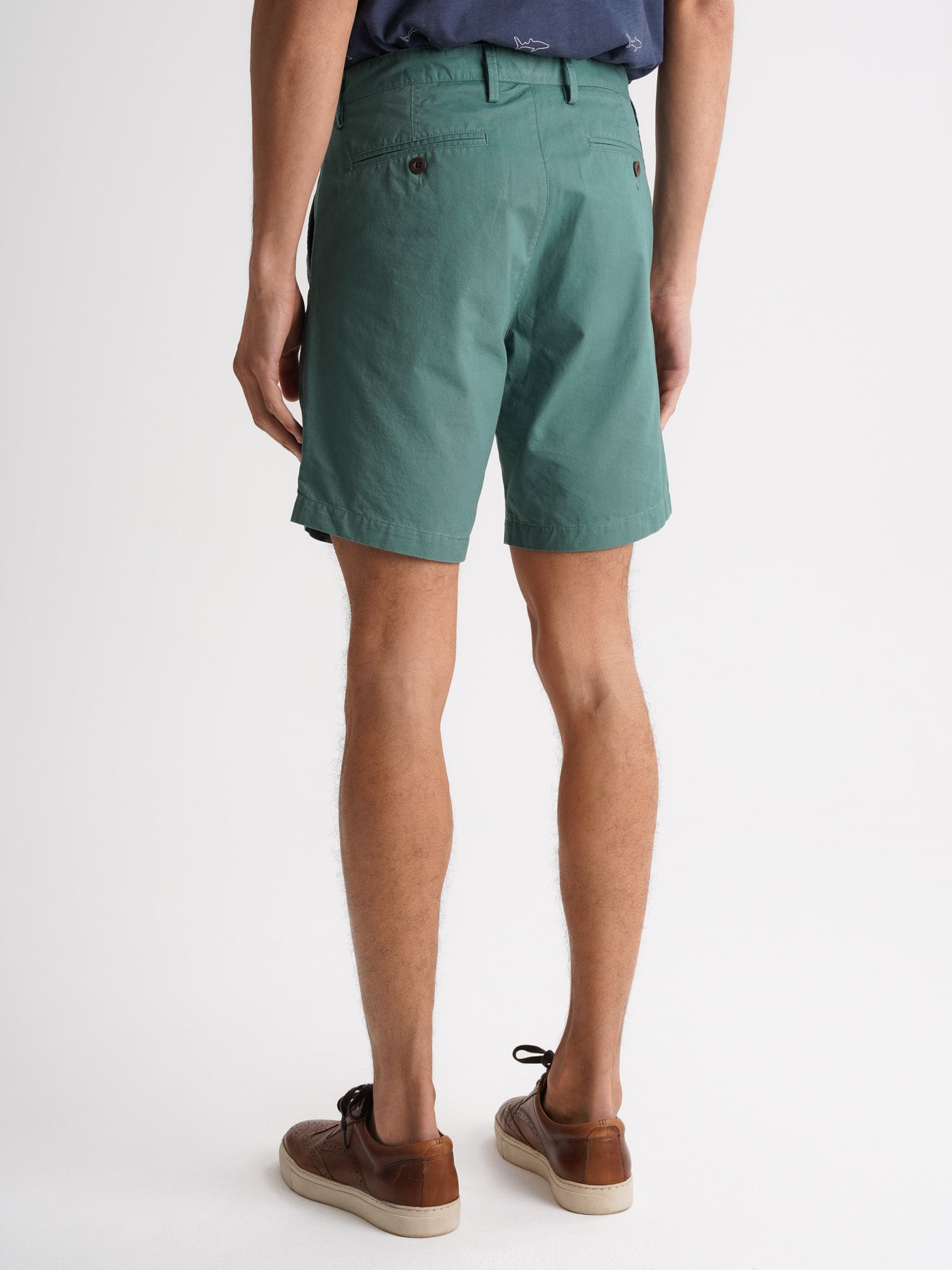 Mr. Blue Green Slim Fit Shorts