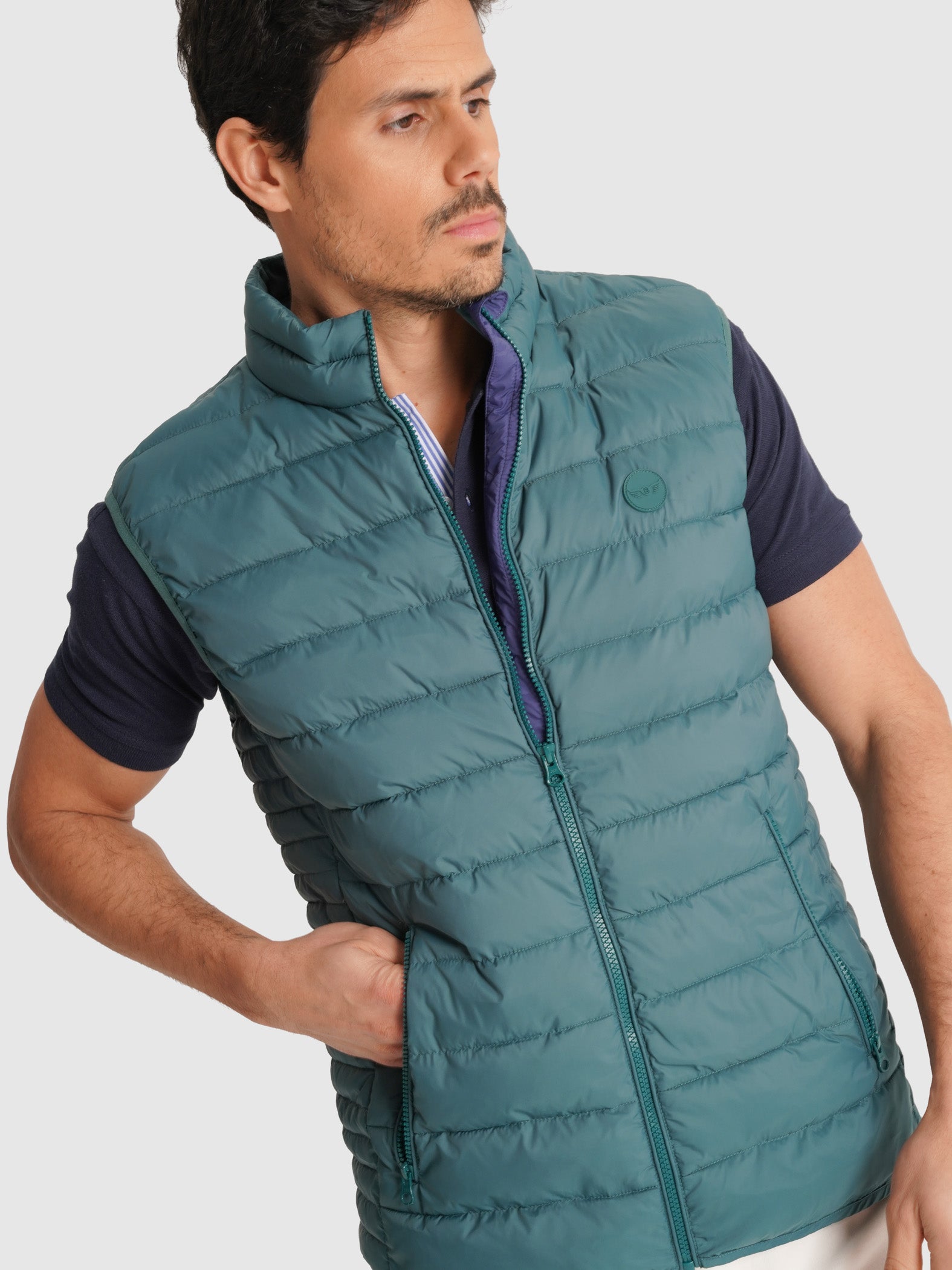 CHAQUETA VERDE REGULAR FIT MR. AZUL