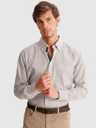 GREEN REGULAR FIT MR SHIRT. BLUE