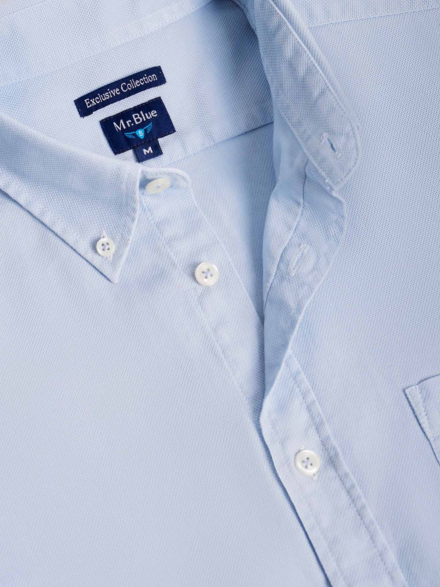BLUE REGULAR FIT MR SHIRT. BLUE