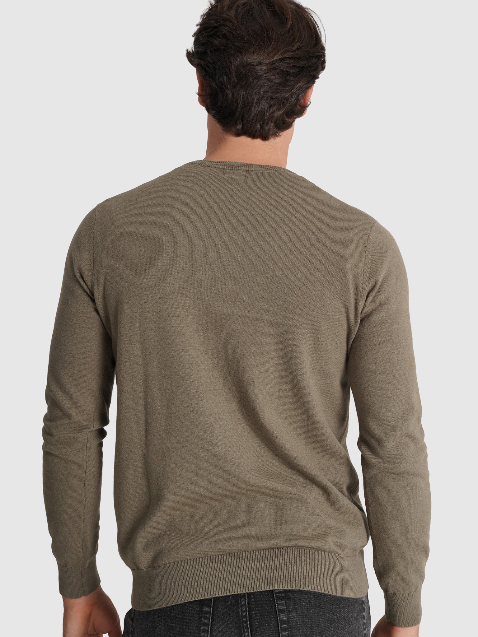 Pullover Caxemira Verde Manga Comprida Regular Fit Mr. Blue