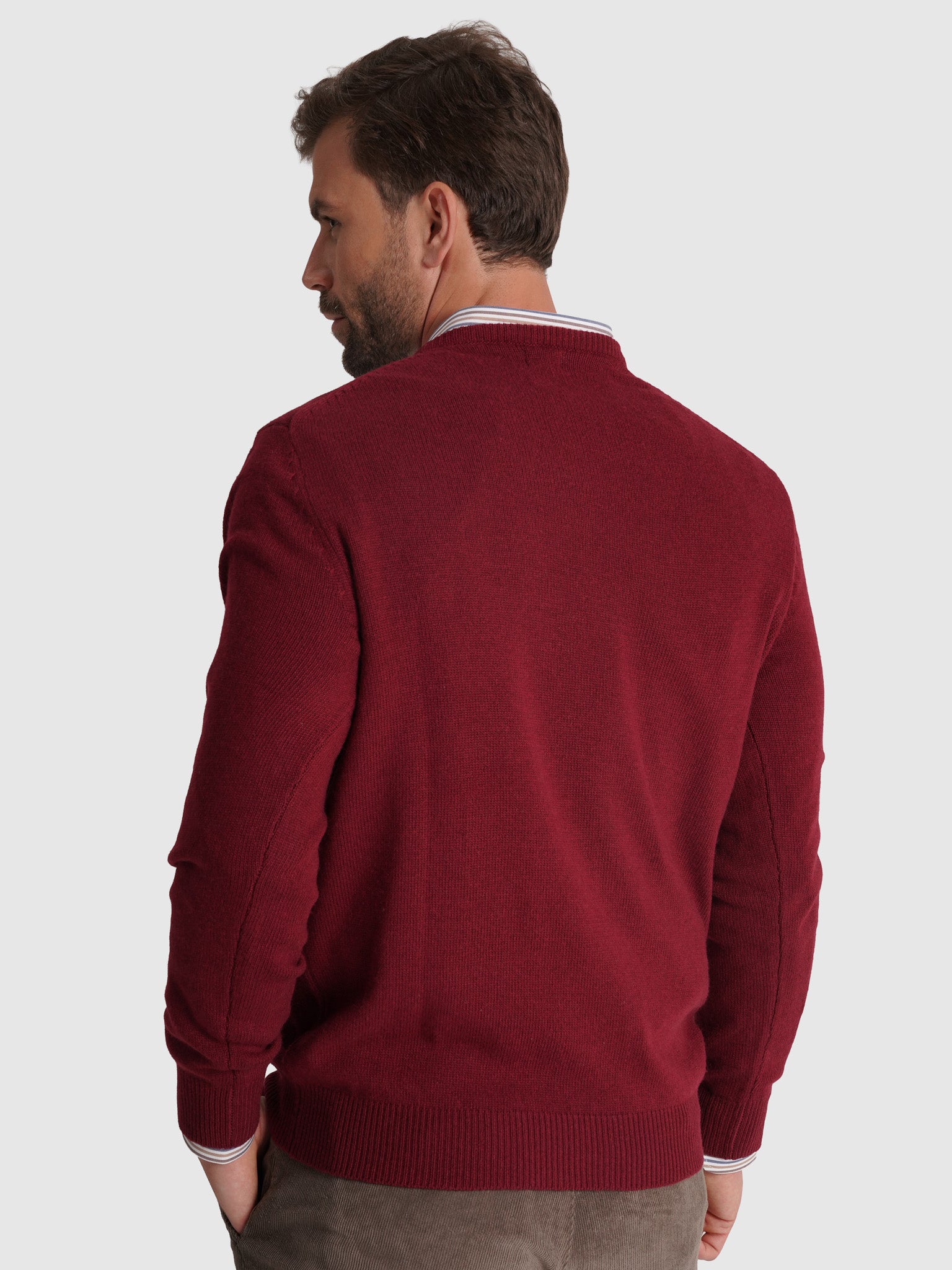 Pullover Lã Vermelho Manga Comprida Regular Fit Mr. Blue
