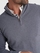 Pullover Caxemira Azul Manga Comprida Regular Fit Mr. Blue