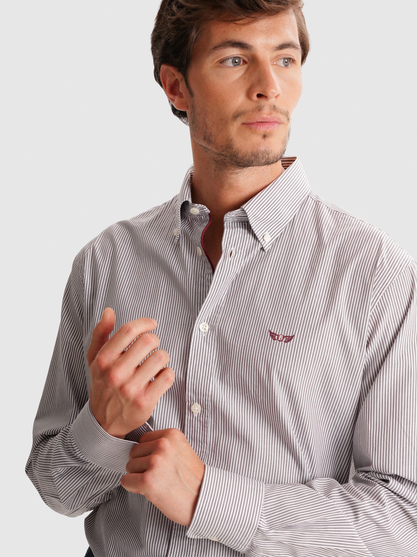 CAMISA MR GRIS REGULAR FIT. AZUL