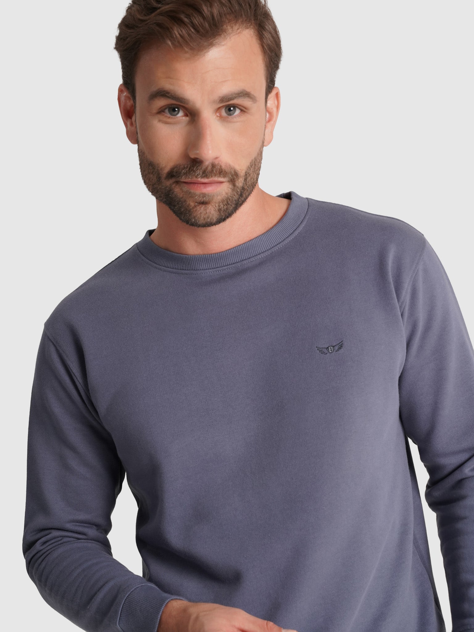 BLUE COTTON HOODIE LONG SLEEVE REGULAR FIT MR. BLUE