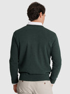 GREEN WOOL PULLOVER LONG SLEEVE REGULAR FIT MR. BLUE