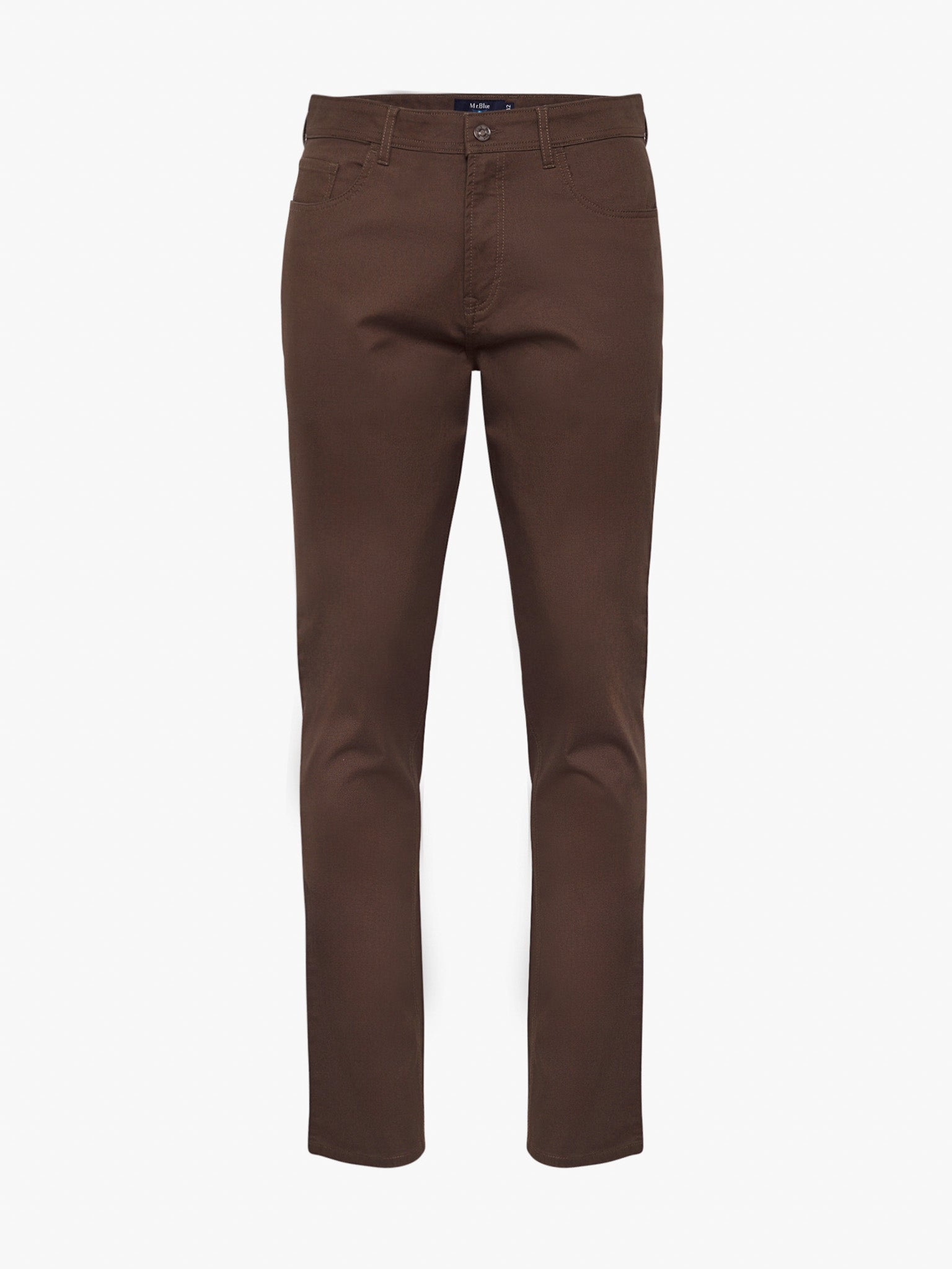 ALGODÓN MARRÓN SLIM FIT MR. AZUL