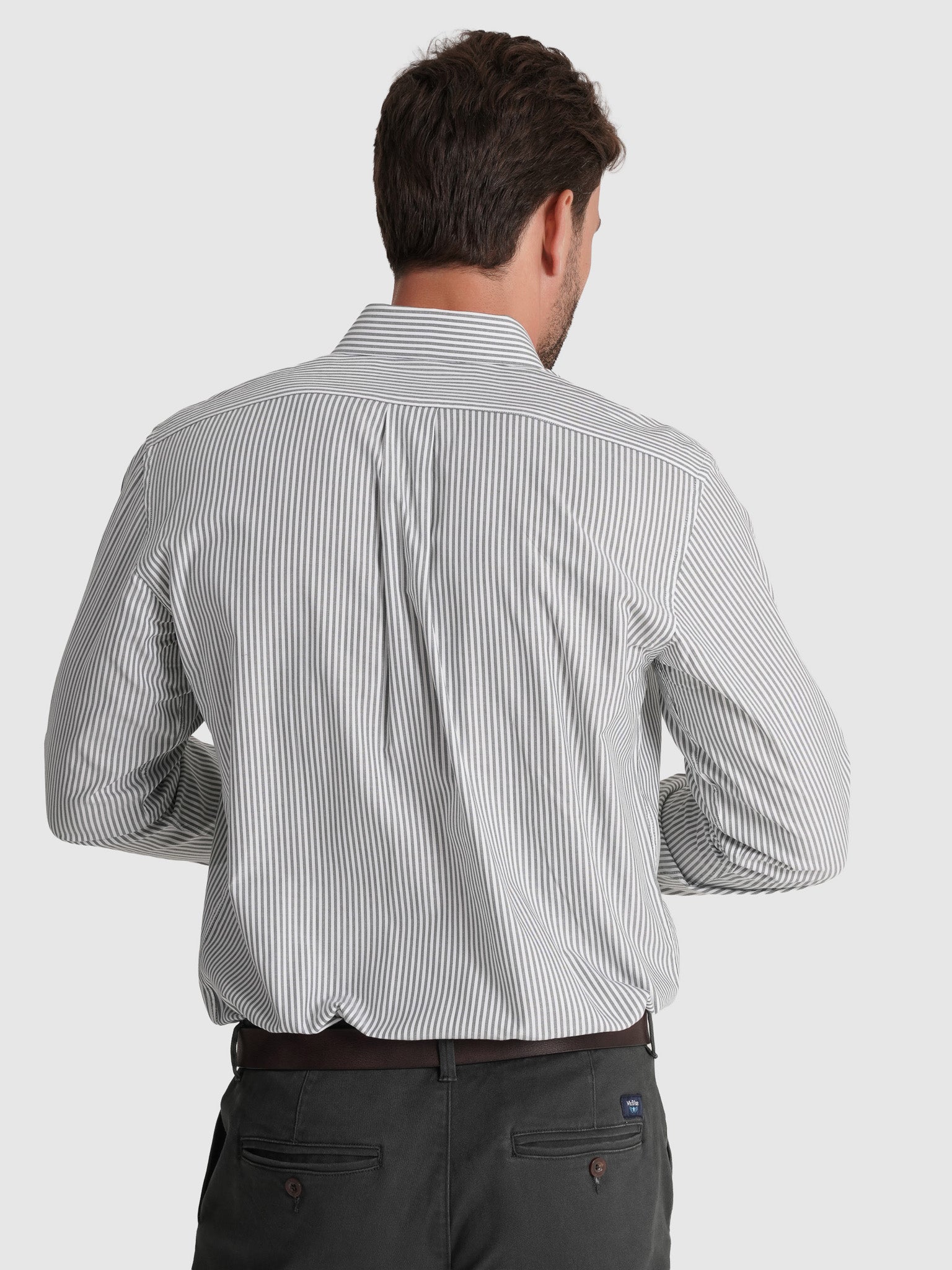 CAMISA ALGODÓN VERDE MANGA LARGA REGULAR FIT MR. AZUL