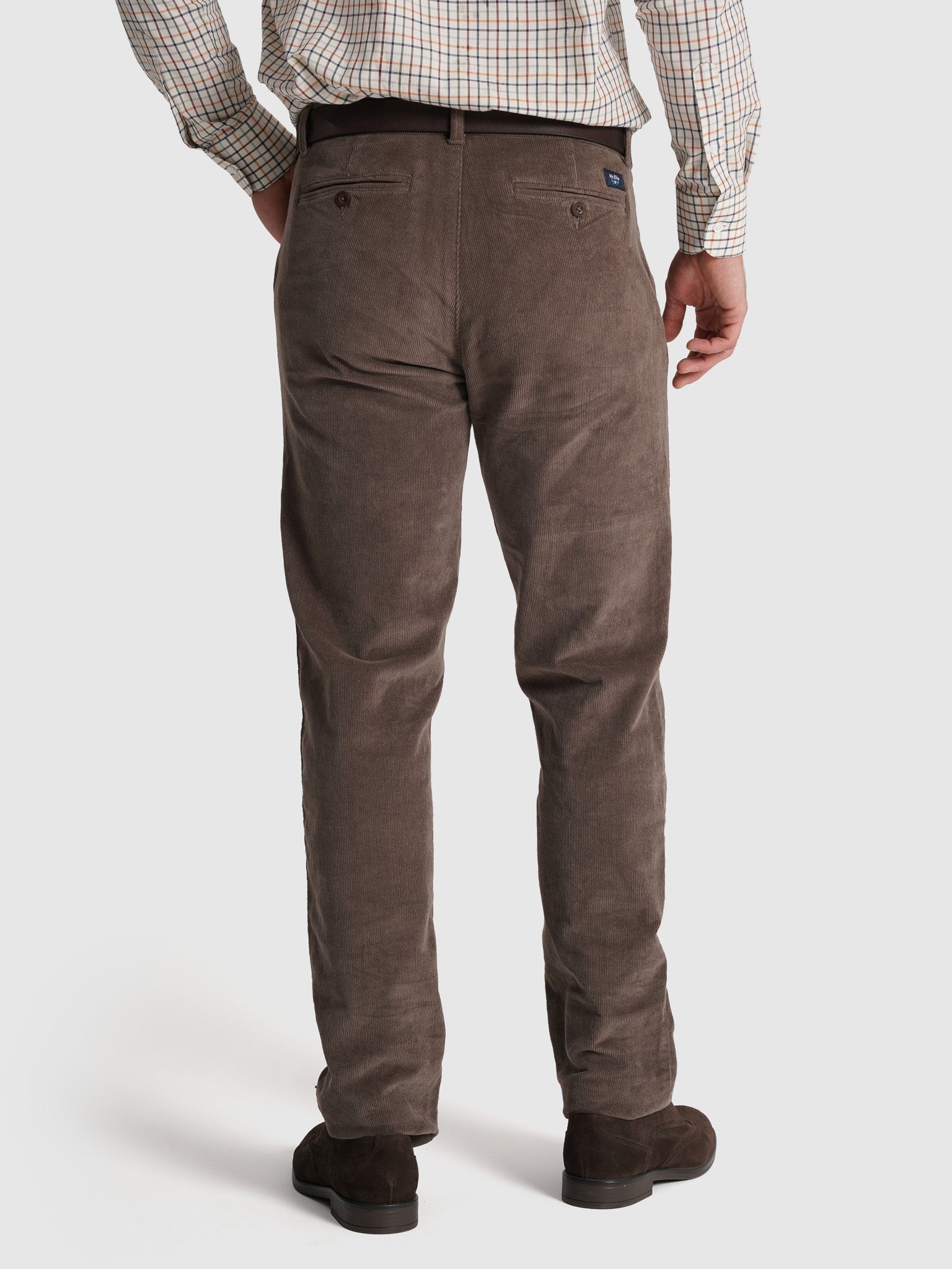PANTALÓN DE ALGODÓN MARRÓN CLASSIC FIT MR. AZUL