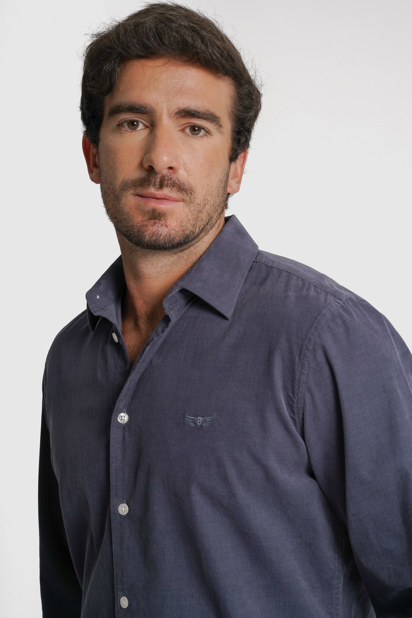 CAMISA BOMBAZINE TAILORED FIT AZUL LISA MR. BLUE