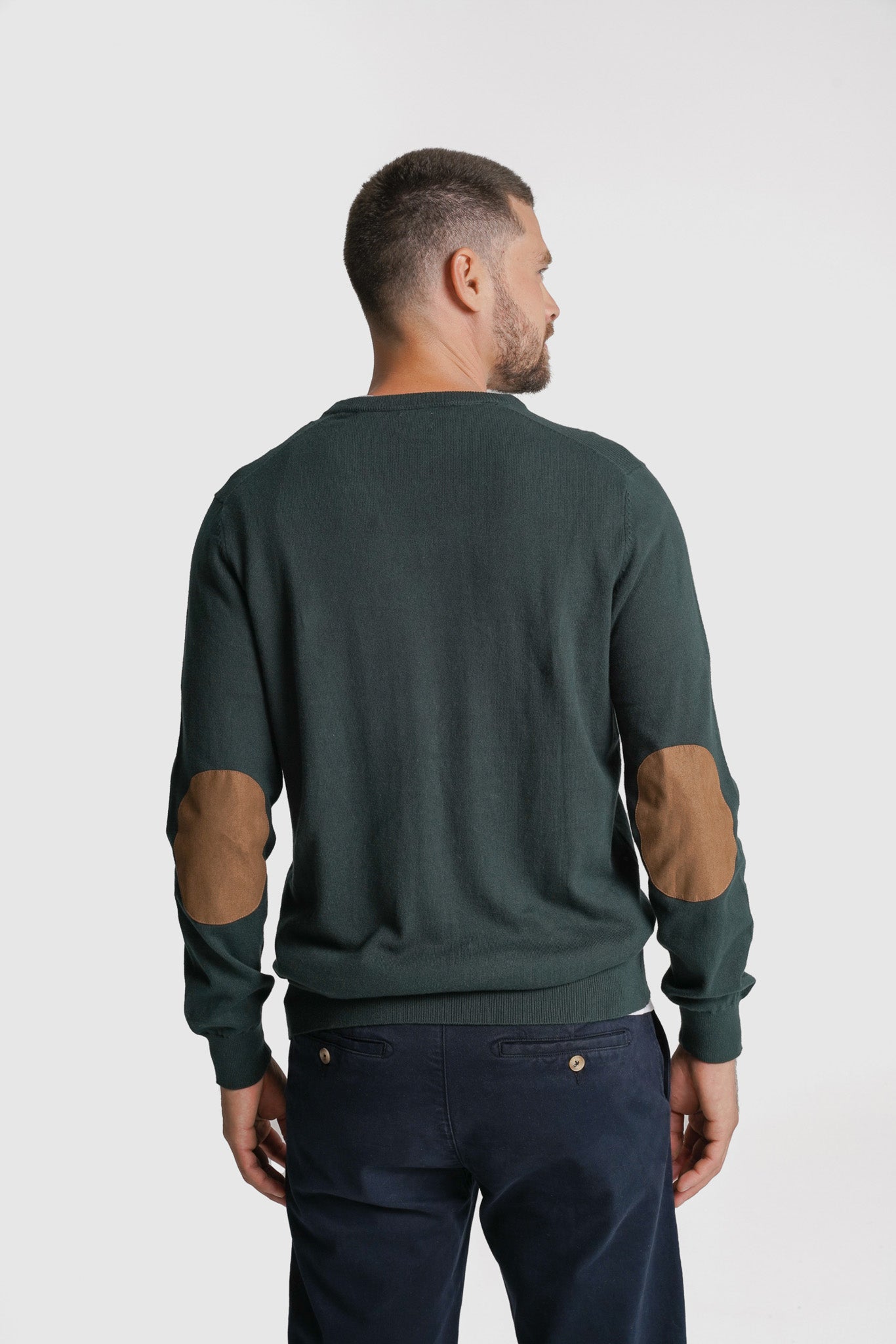 PULLOVER CAXEMIRA REGULAR FIT VERDE LISO MR. BLUE