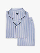 PIJAMA ALGODÃO CLASSIC FIT AZUL ÀS RISCAS MR. BLUE