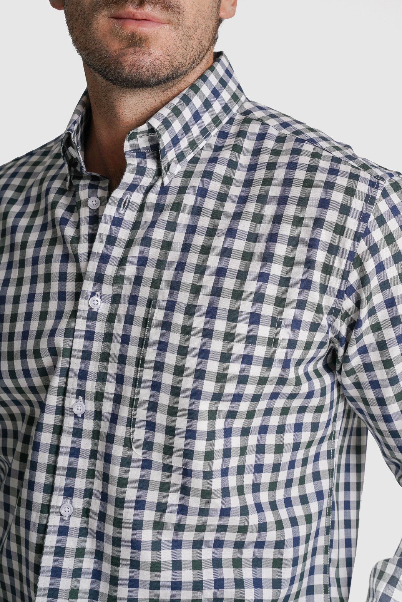 CAMISA TWILL REGULAR FIT BRANCA AO QUADRADO MR. BLUE