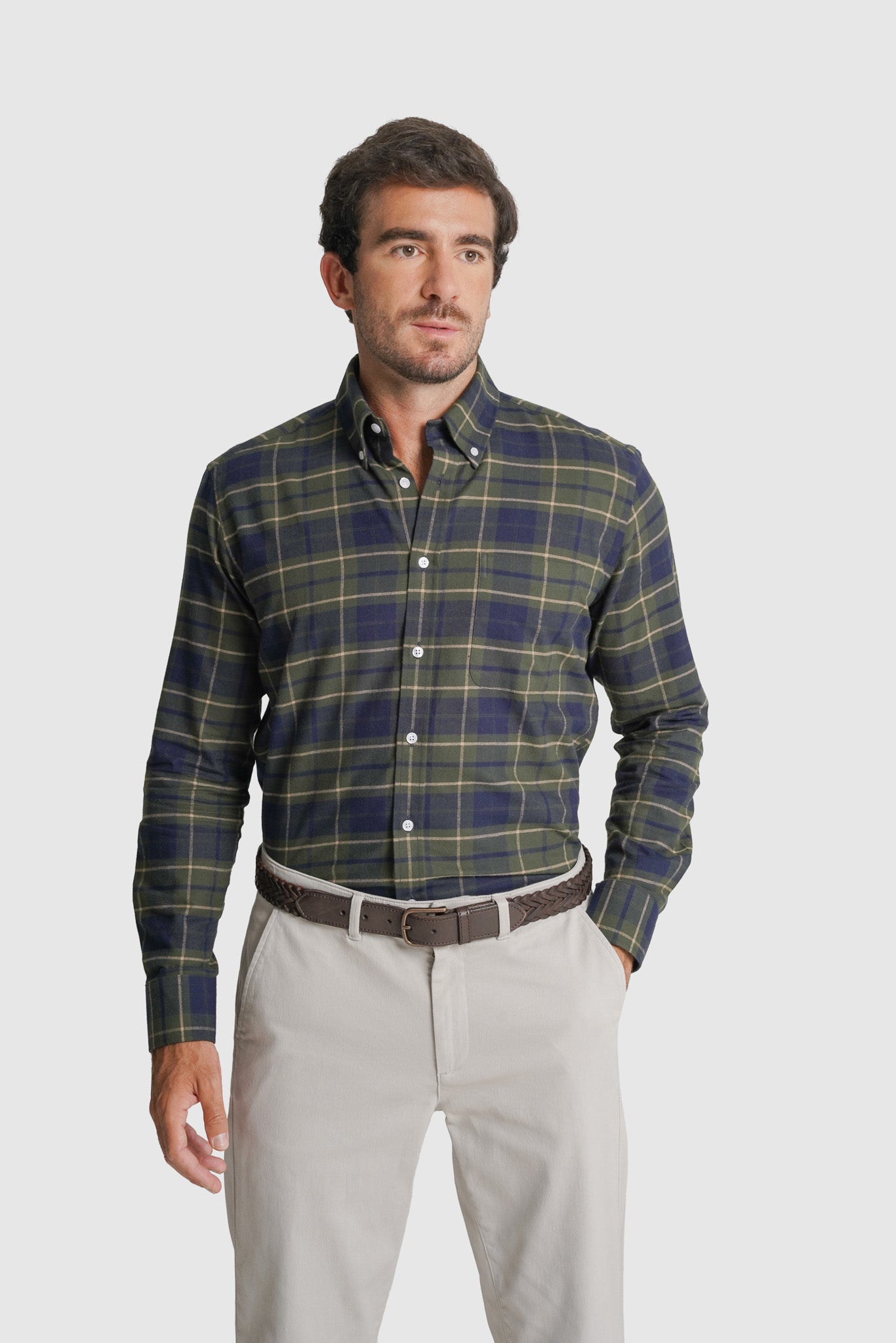 CAMISA FLANELA REGULAR FIT AZUL AO QUADRADO MR. BLUE