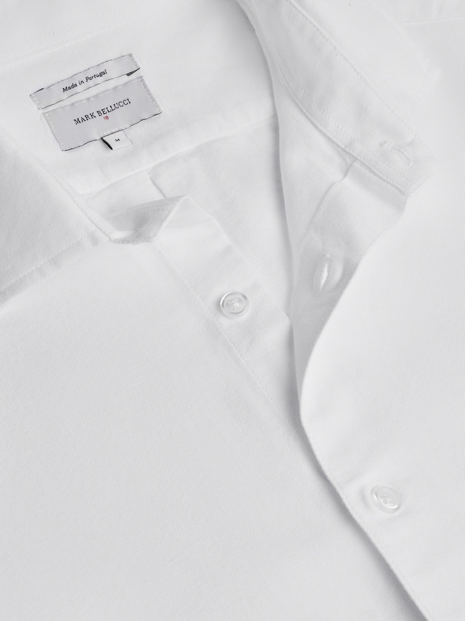 CAMISA PIQUET REGULAR FIT BRANCA LISA MARK BELLUCCI