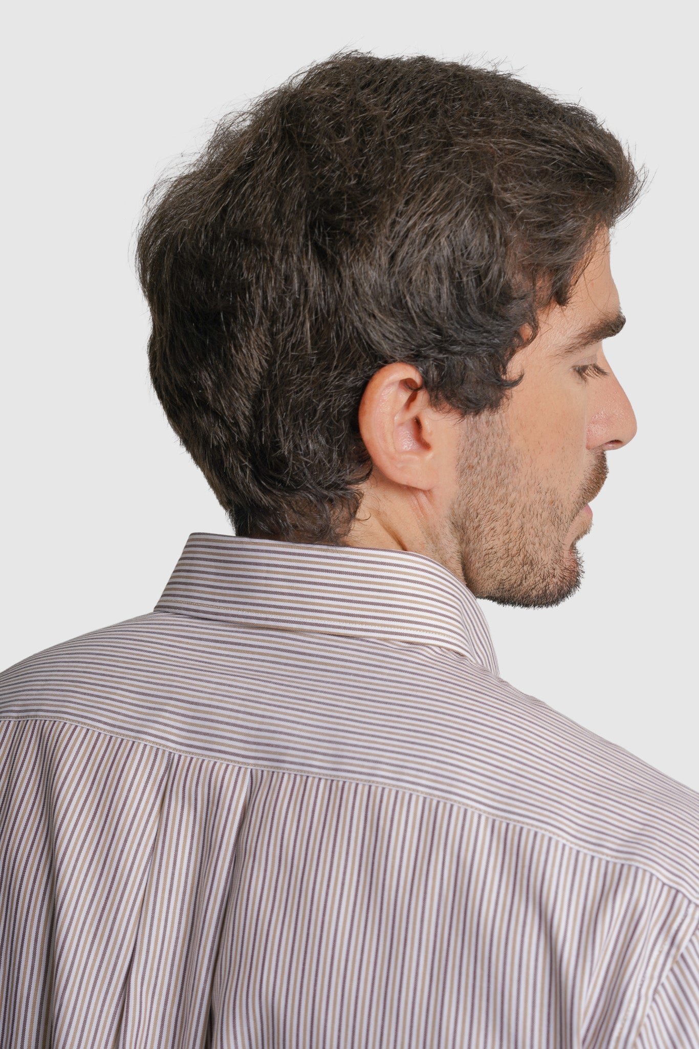 CAMISA TWILL REGULAR FIT BRANCA ÀS RISCAS MR. BLUE
