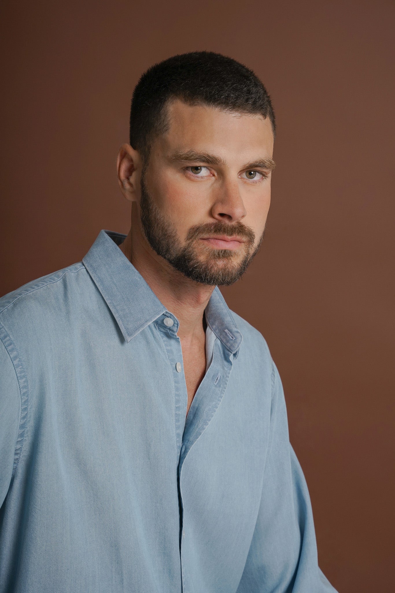 CAMISA GANGA TAILORED FIT AZUL LISA MARK BELLUCCI