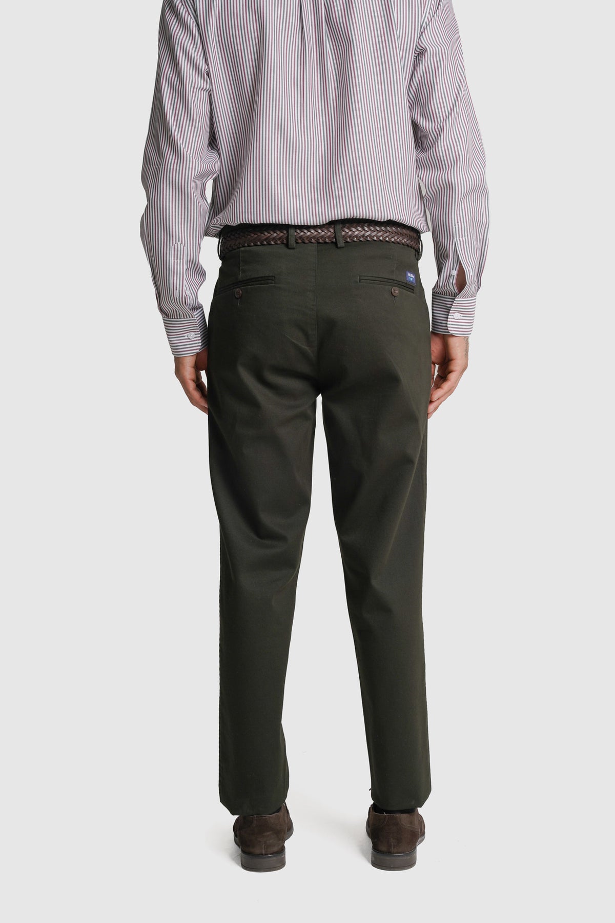 CALÇAS ALGODÃO REGULAR FIT VERDES LISAS MR. BLUE