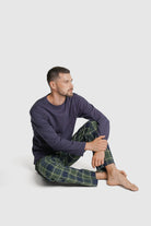 PIJAMA ALGODÃO REGULAR FIT AZUL AO QUADRADO MR. BLUE