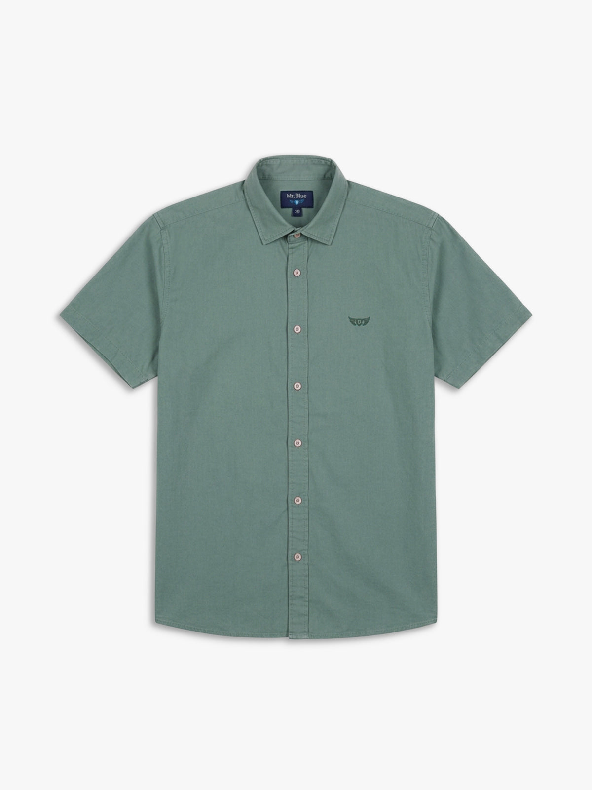 CAMISA MANGA CURTA REGULAR FIT VERDE LISA MR. BLUE