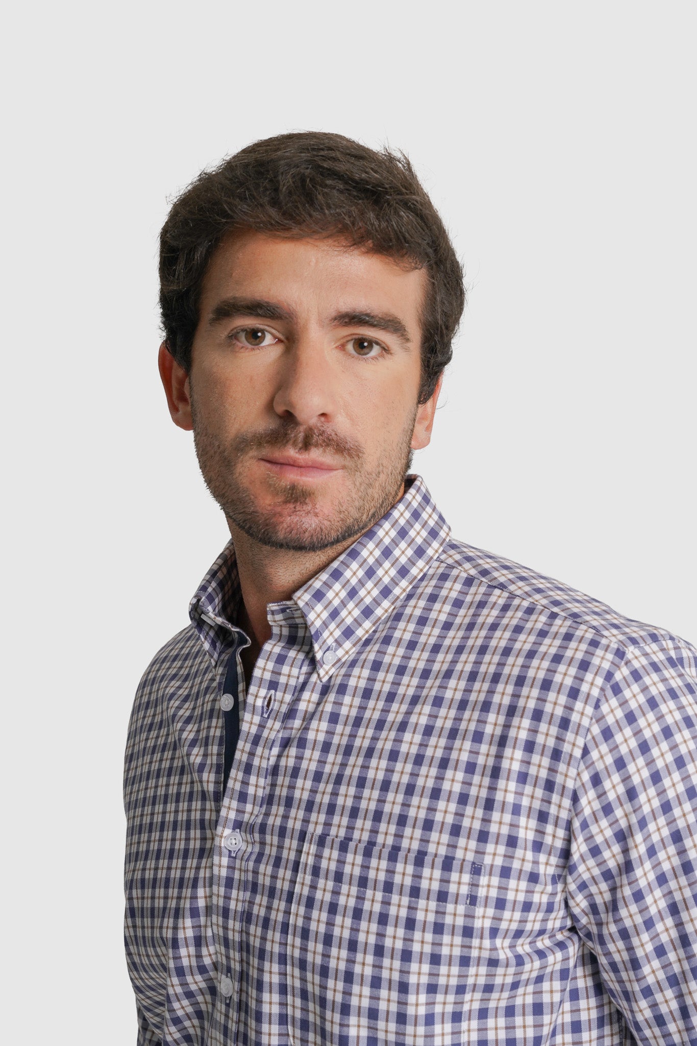 CAMISA ALGODÃO REGULAR FIT BRANCA AO QUADRADO MR. BLUE