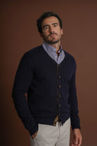 CARDIGAN LÃ REGULAR FIT AZUL LISO MR. BLUE