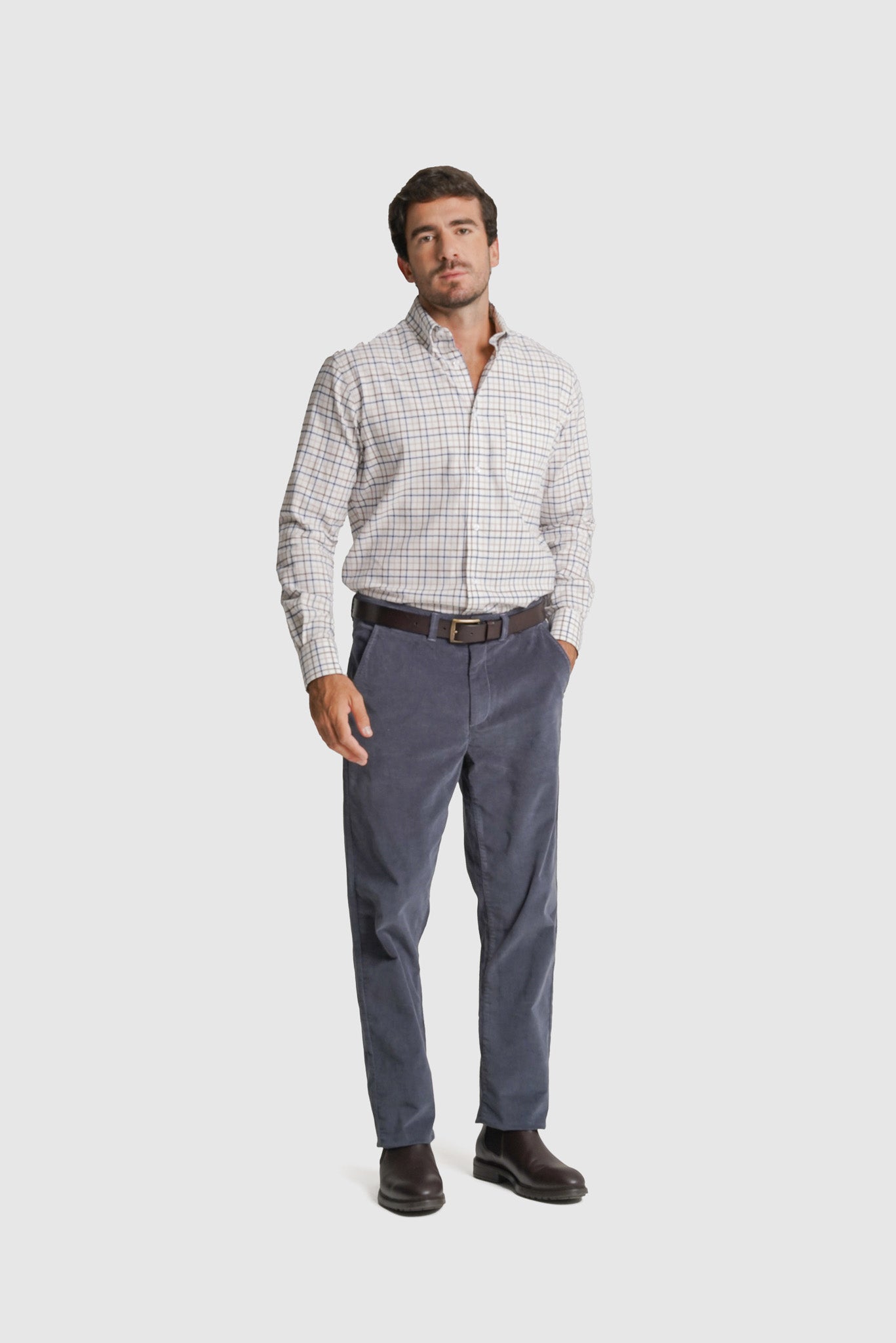 CAMISA FLANELA REGULAR FIT CASTANHA AO QUADRADO MR. BLUE