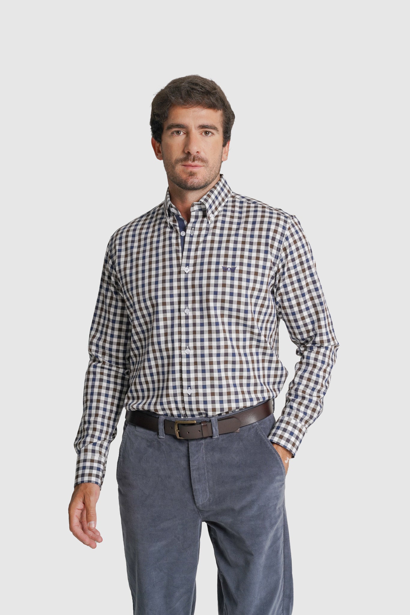 CAMISA TWILL REGULAR FIT AZUL AO QUADRADO MR. BLUE