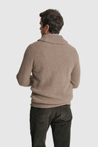 CARDIGAN LÃ REGULAR FIT BEGE LISO MR. BLUE