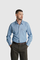 CAMISA GANGA REGULAR FIT AZUL LISA MR. BLUE