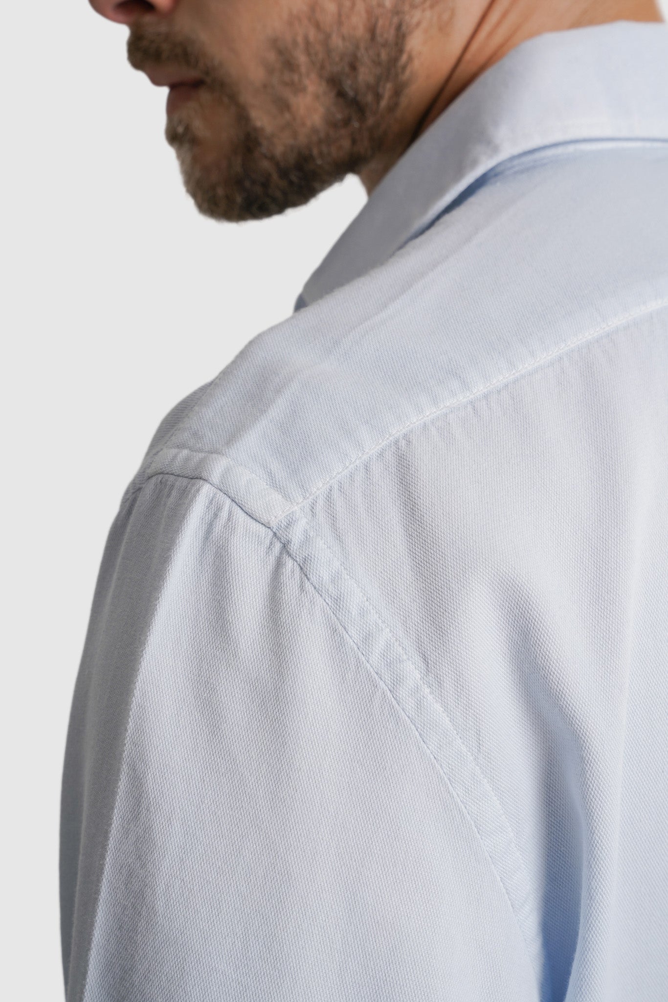 CAMISA PIQUET REGULAR FIT AZUL LISA MARK BELLUCCI