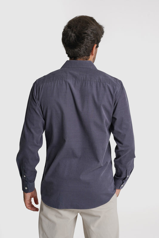 CAMISA BOMBAZINE TAILORED FIT AZUL LISA MR. BLUE