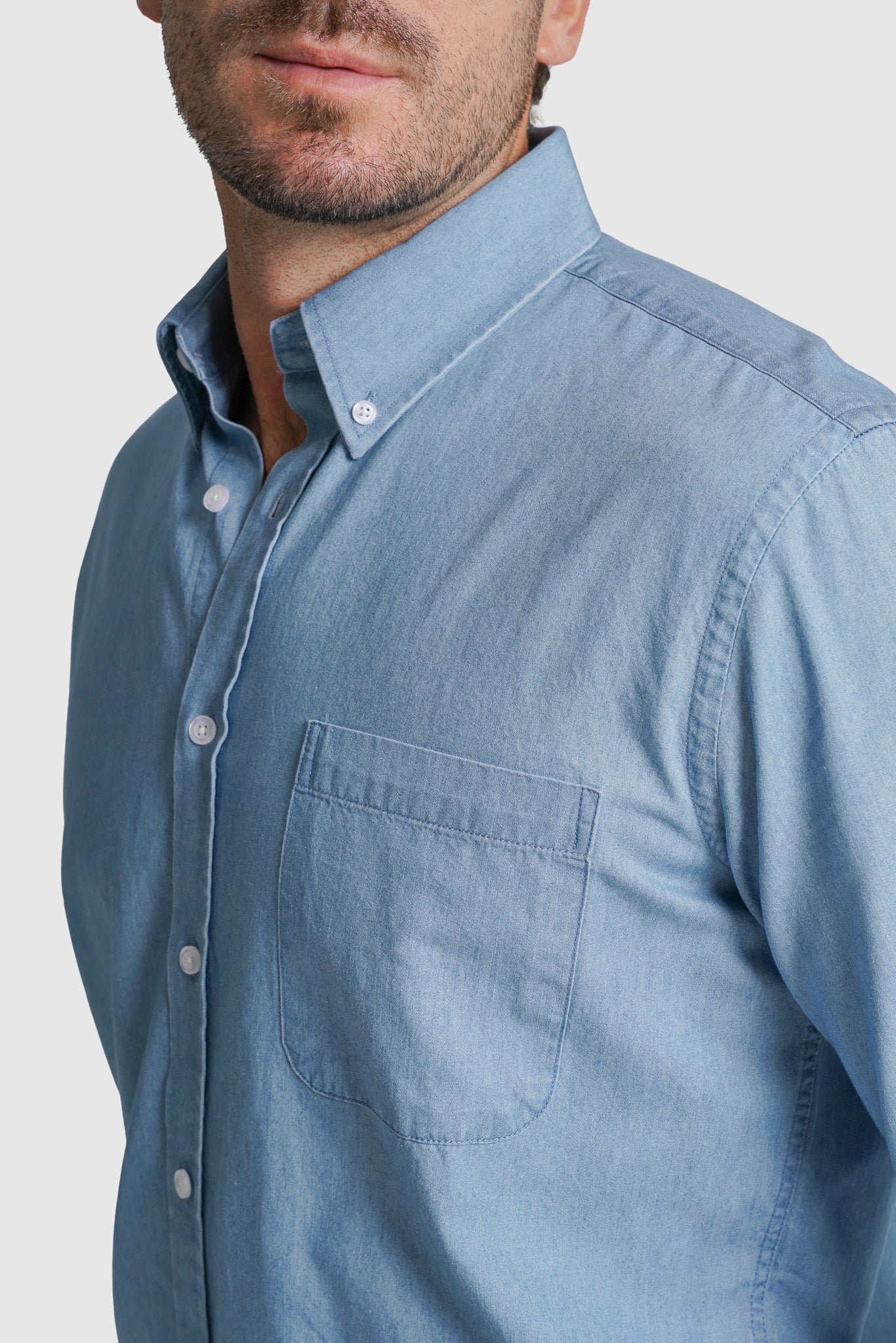 CAMISA GANGA REGULAR FIT AZUL LISA MR. BLUE