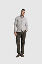 CARDIGAN LÃ REGULAR FIT CINZENTO LISO MR. BLUE