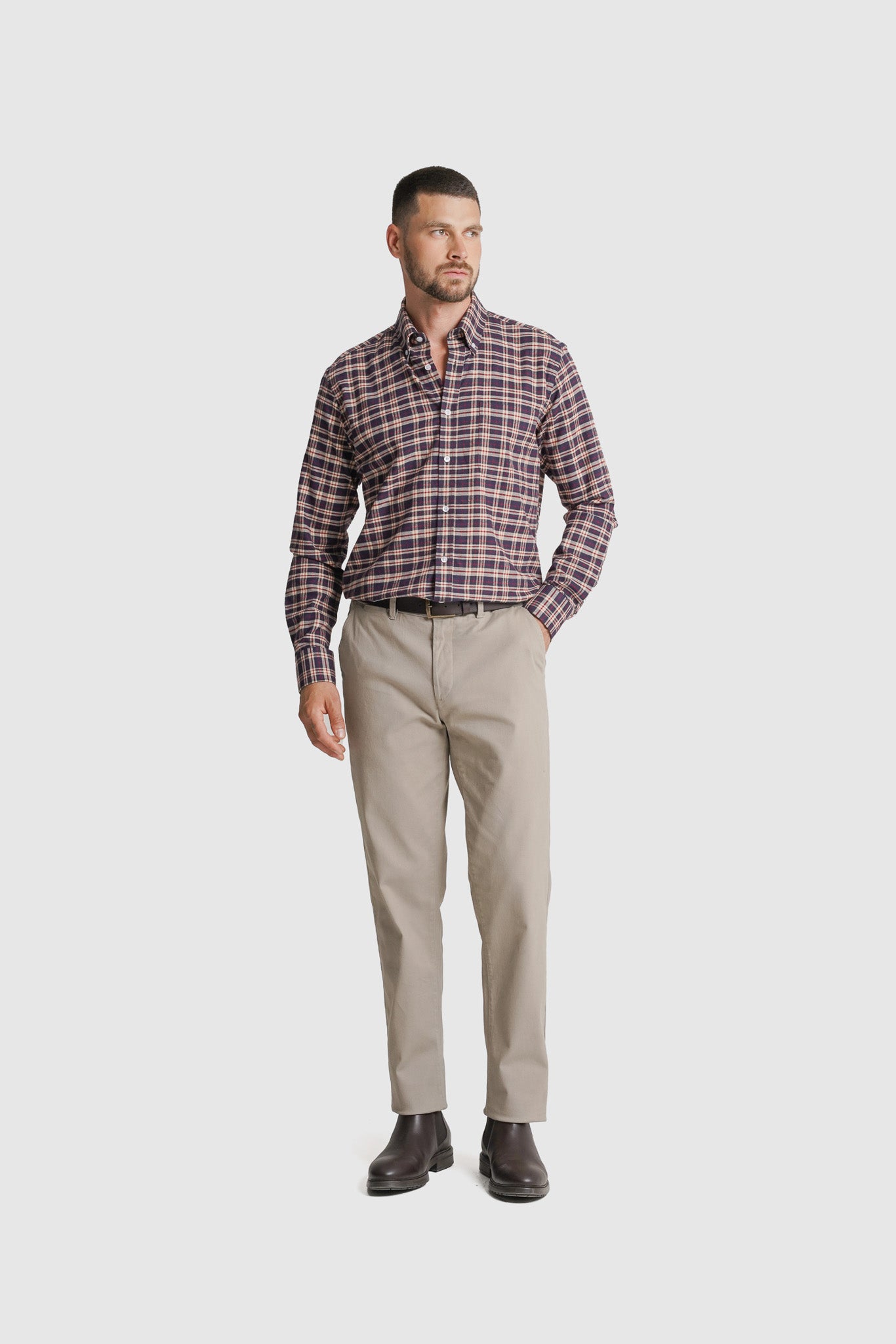 CAMISA ALGODÃO REGULAR FIT AZUL AO QUADRADO MR. BLUE