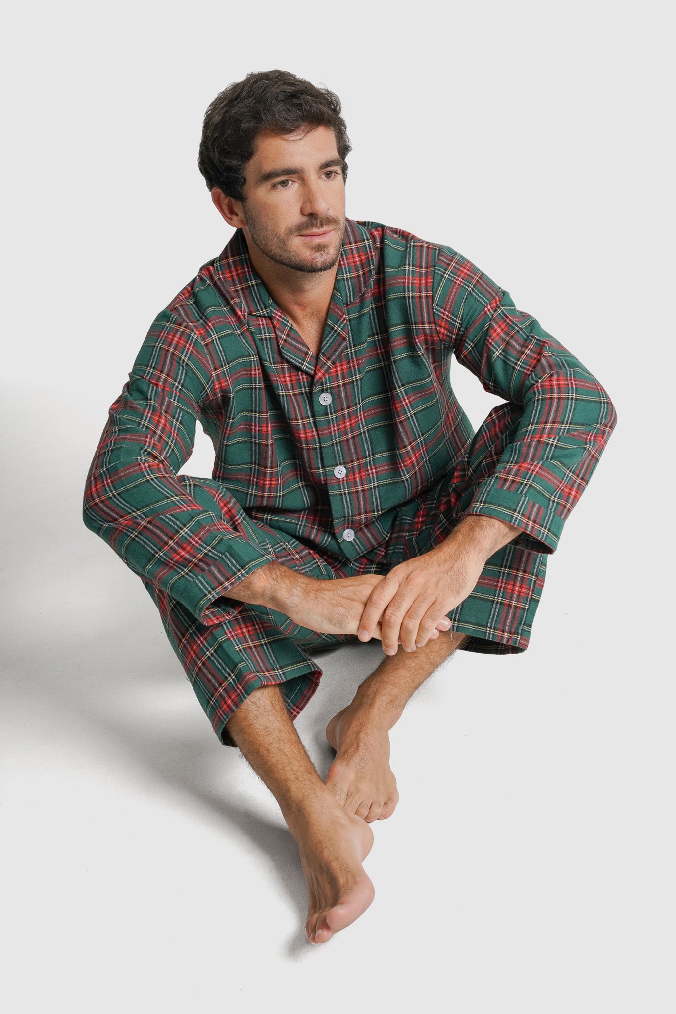 PIJAMA ALGODÃO CLASSIC FIT BORDEAUX AO QUADRADO MR. BLUE