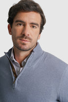 PULLOVER CAXEMIRA REGULAR FIT AZUL LISO MR. BLUE