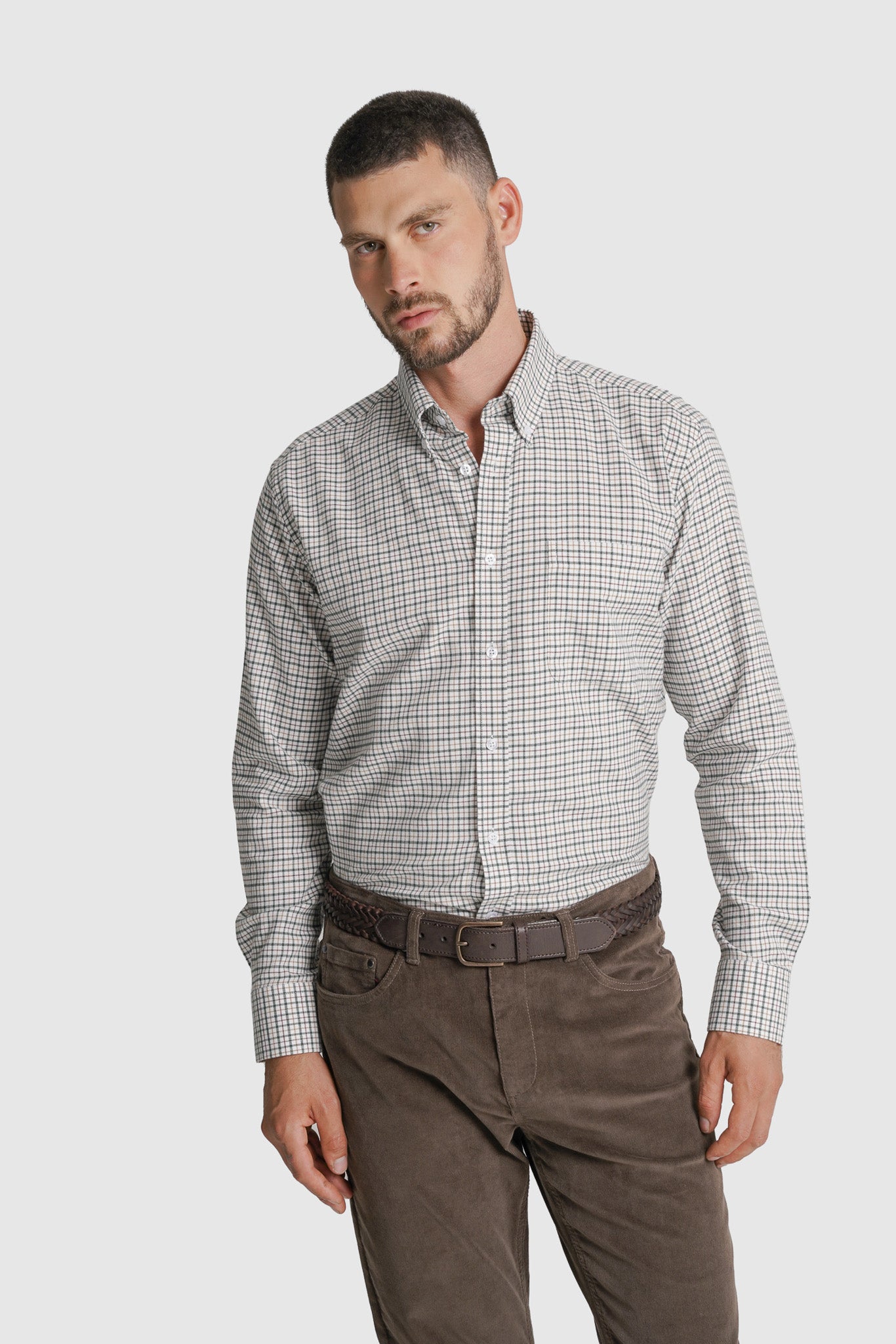 CAMISA FLANELA REGULAR FIT VERDE AO QUADRADO MR. BLUE