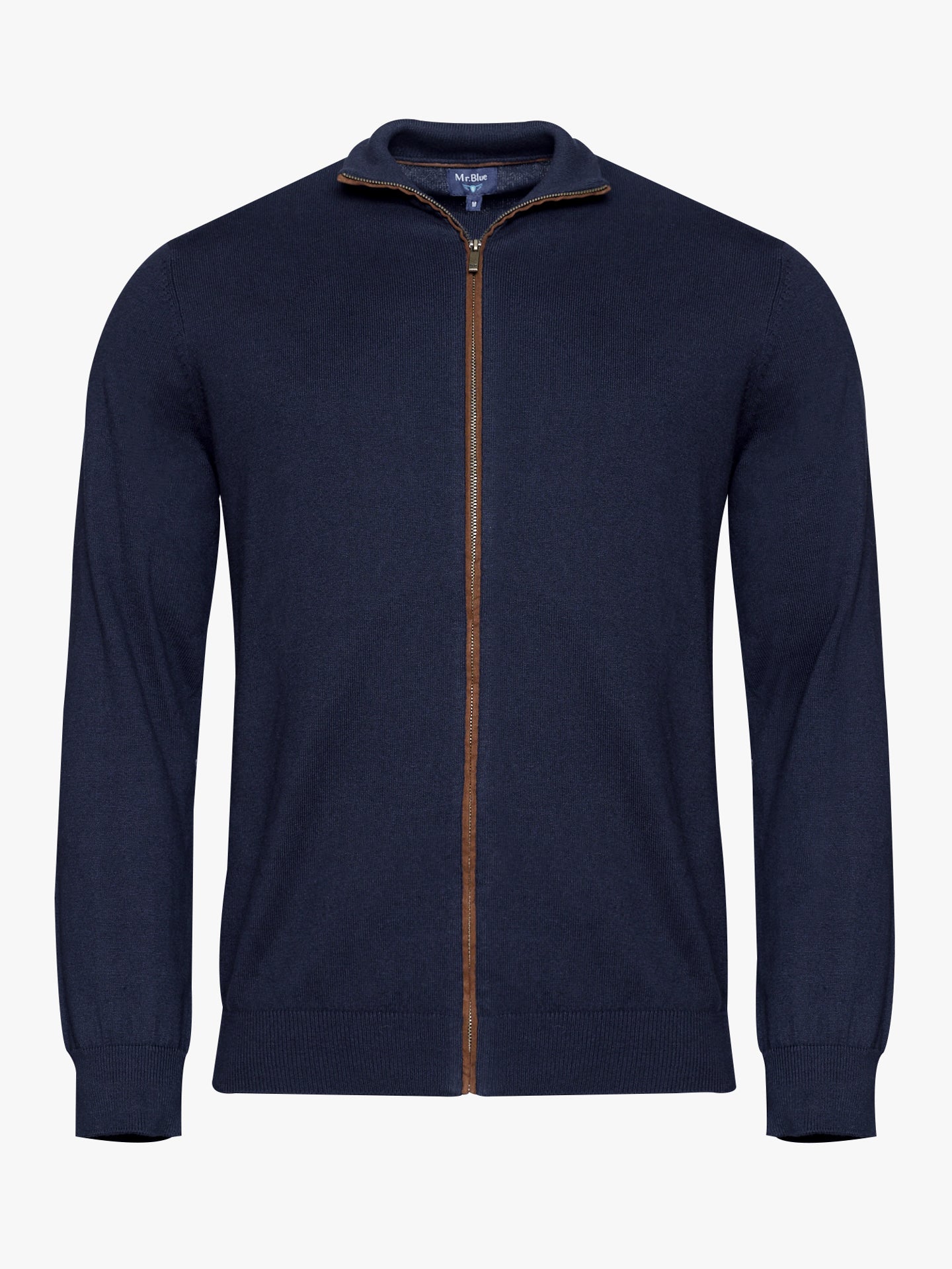Jersey de cachemira marrón fino Mr. Blue
