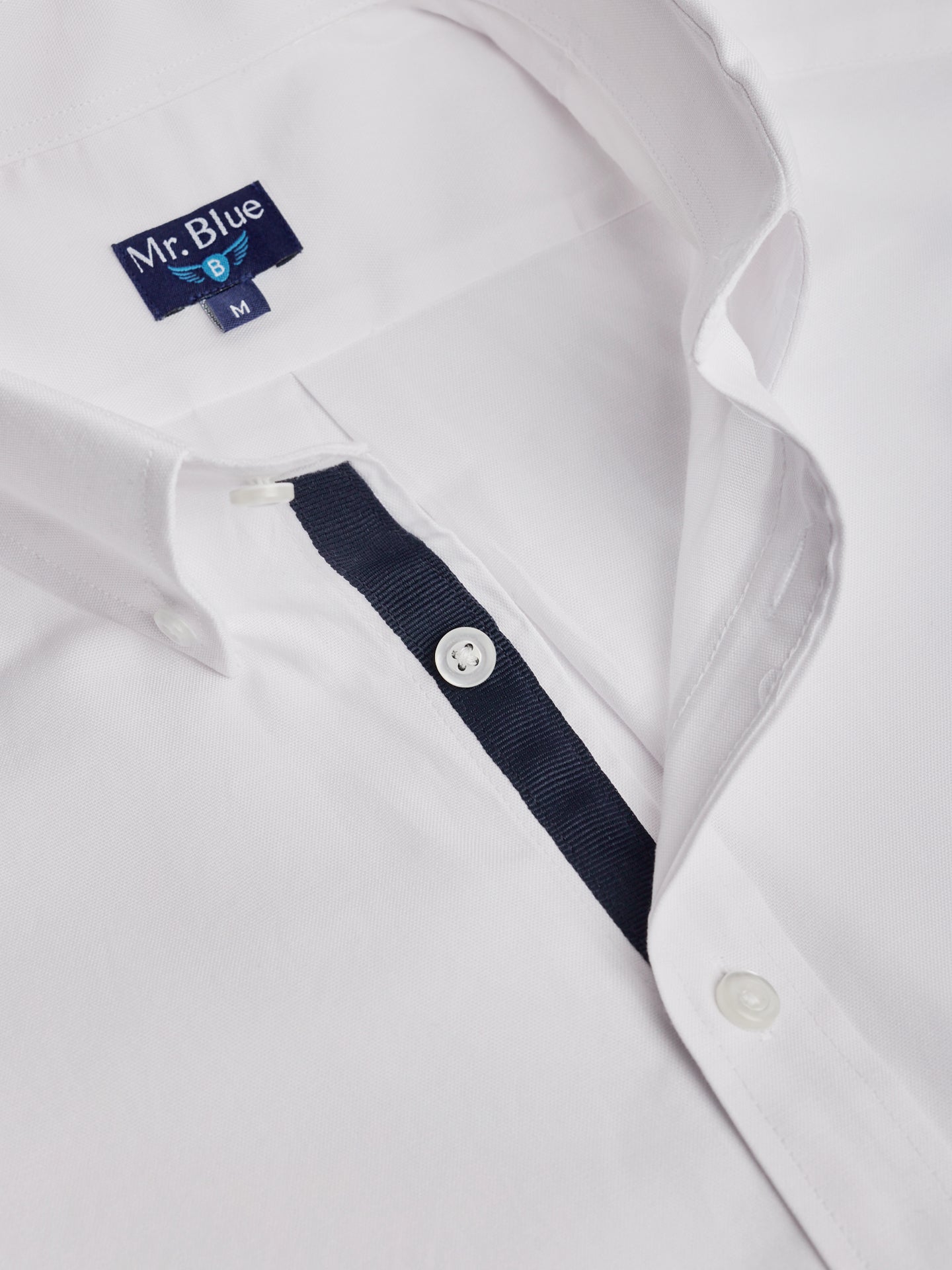 Regular Fit White Oxford Shirt Mr. Blue
