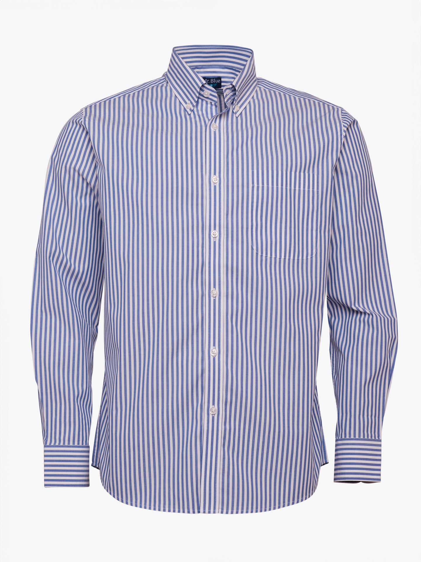 Camisa Popelina Regular Fit Azul Mr. Blue