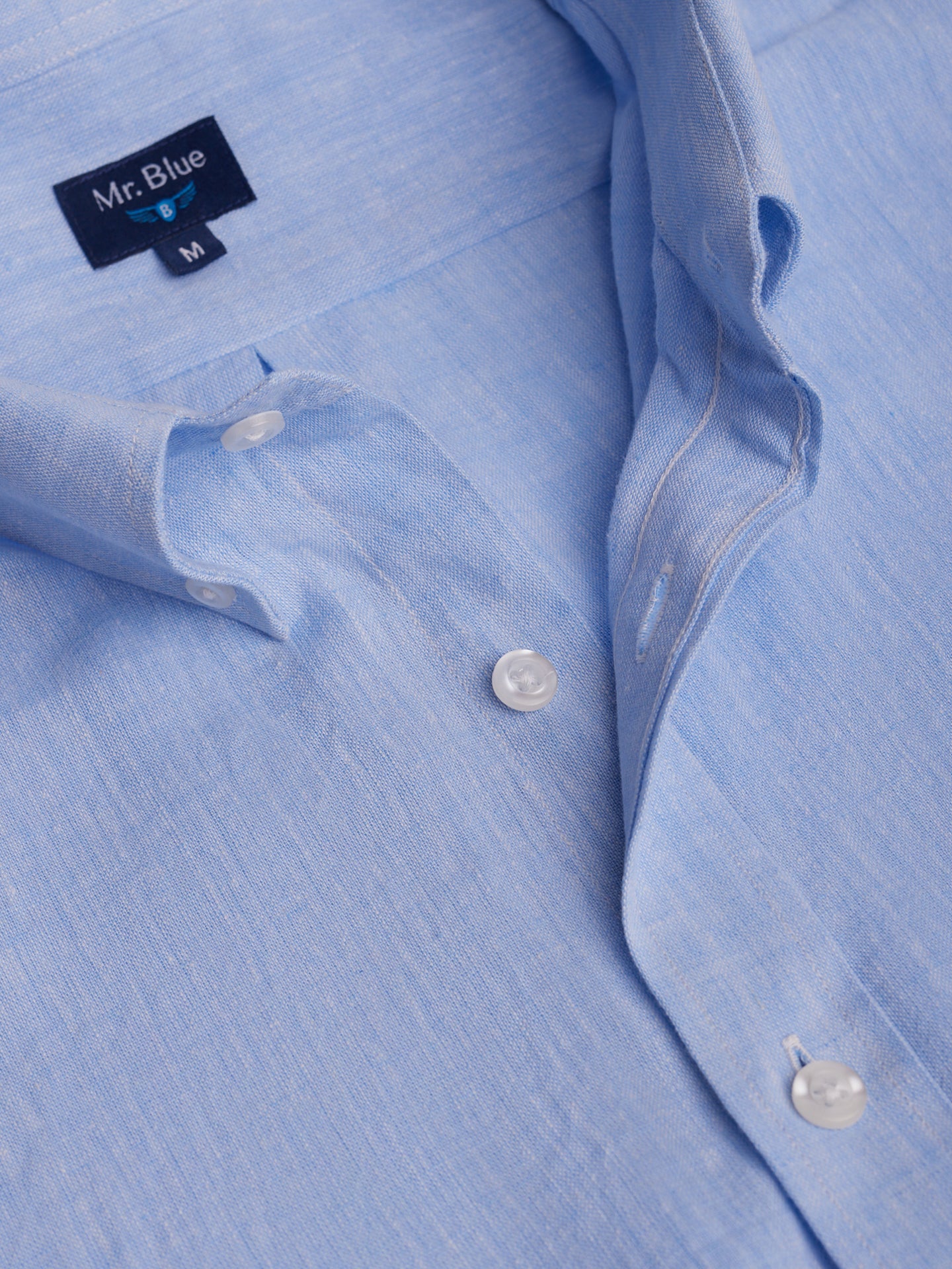 Regular Fit Blue Linen Shirt Mr. Blue
