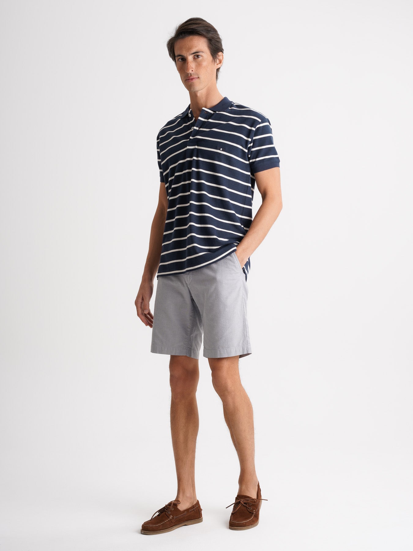 Polo Regular Fit Piquet Azul Mr. Blue