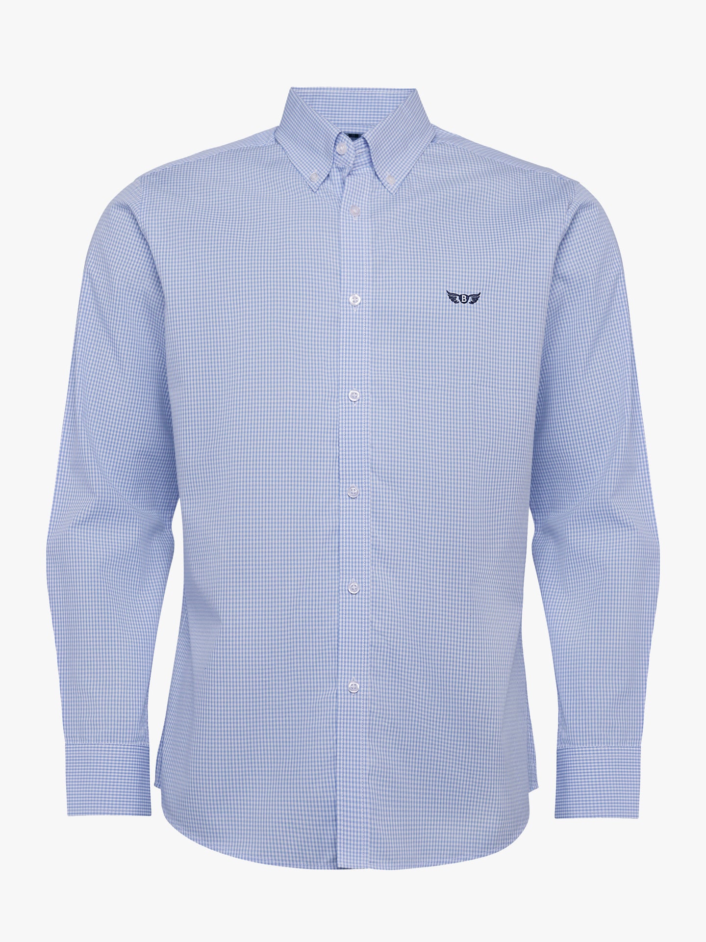Regular Fit Blue Poplin Shirt Mr. Blue