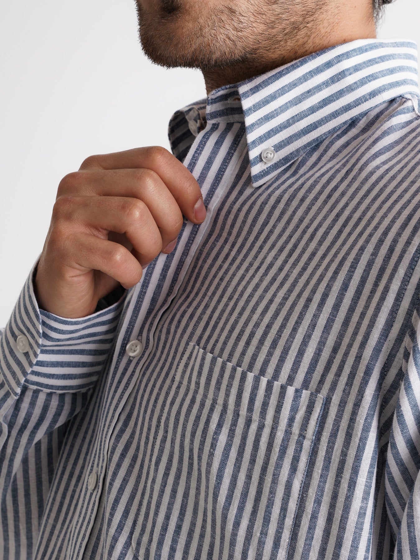 Regular Fit Blue Linen Shirt Mr. Blue