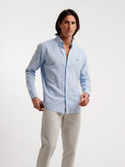 Regular Fit Blue Linen Shirt Mr. Blue
