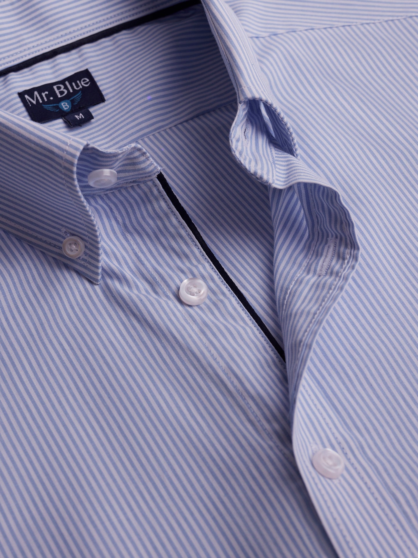 Camisa Popelina Regular Fit Azul Mr. Blue