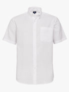 Regular Fit White Linen Shirt Mr. Blue