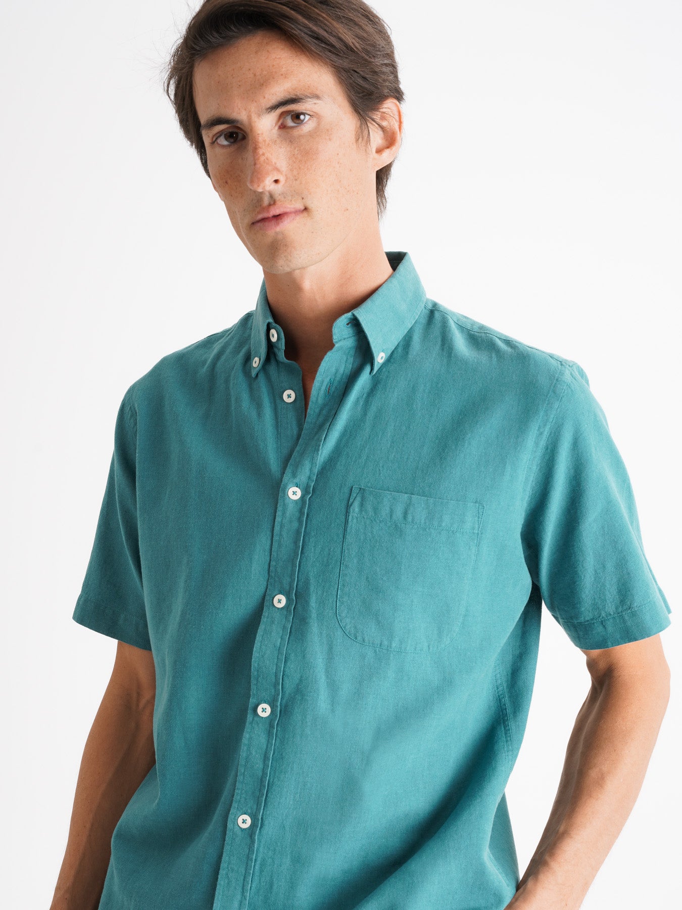 Regular Fit Blue Linen Shirt Mr. Blue